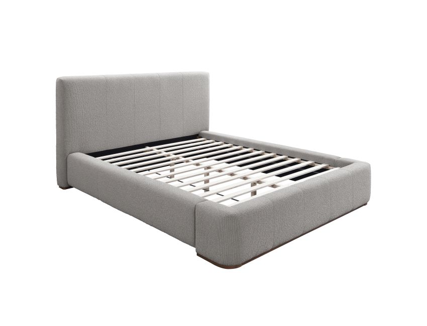 Isadora Platform Bed in Dark Beige