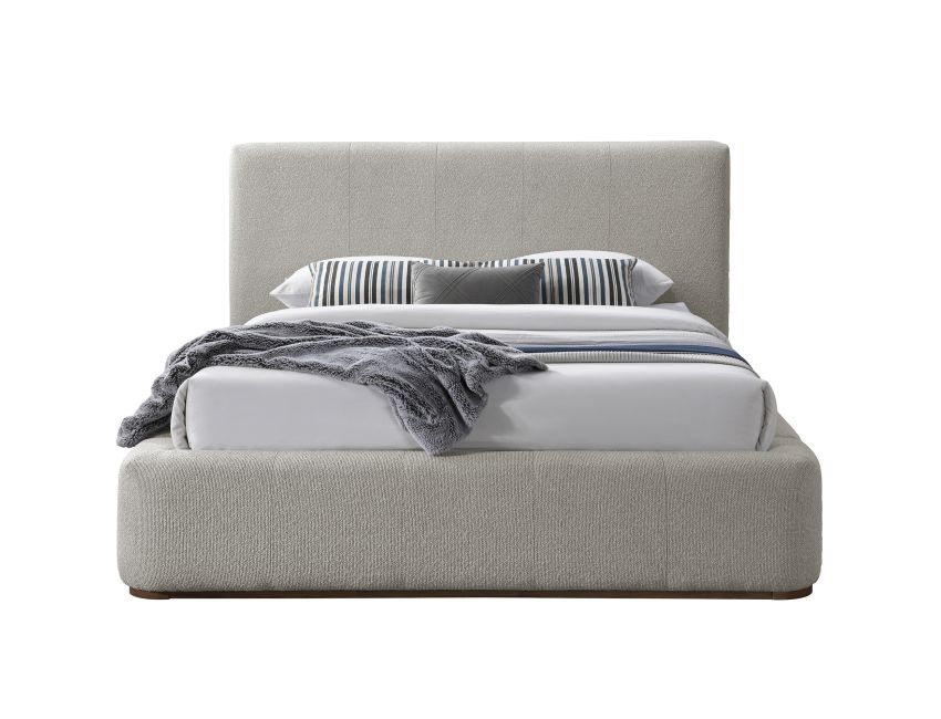 Isadora Platform Bed in Dark Beige