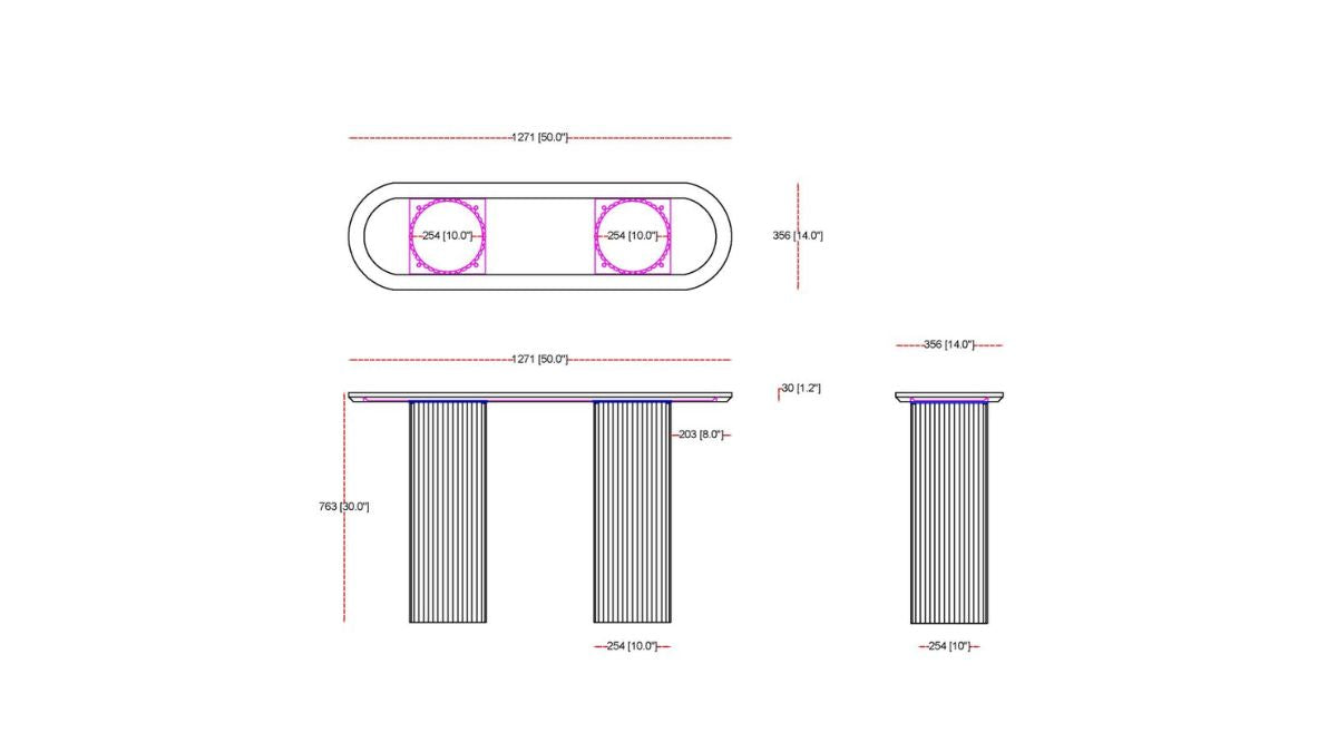 WORLDWIDE HOME FURNISHINGS JILSA CONSOLE TABLE