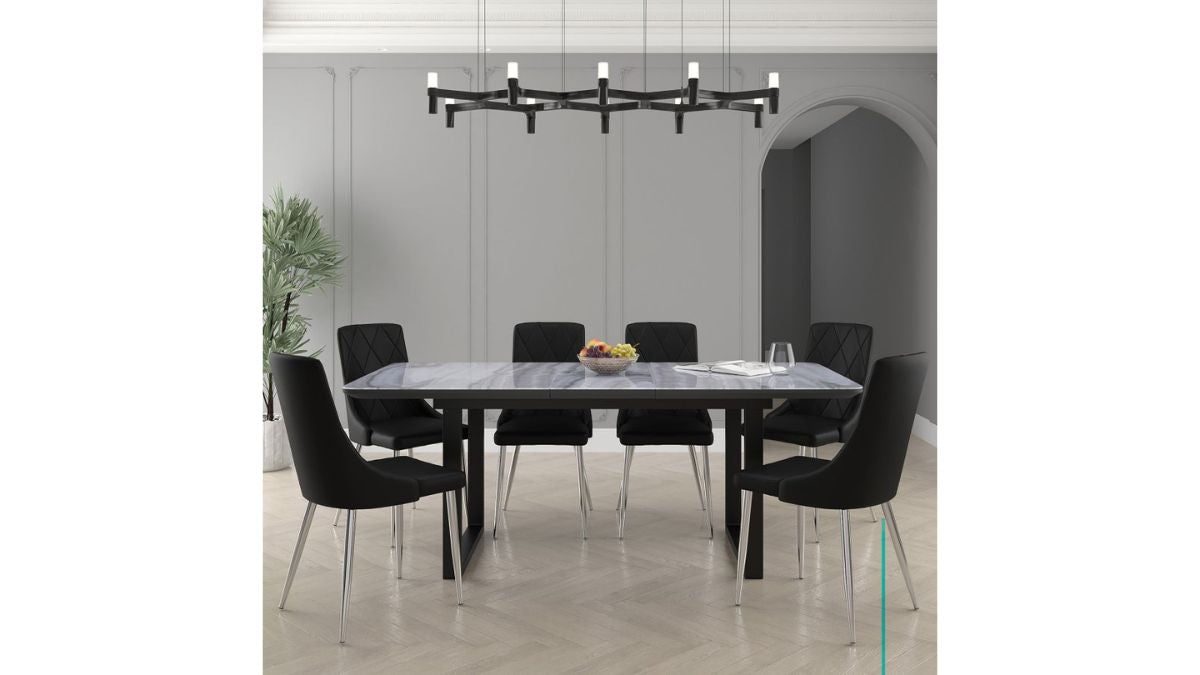 WORLDWIDE HOME FURNISHINGS GAVIN/DEVO 7PC DINING SET
