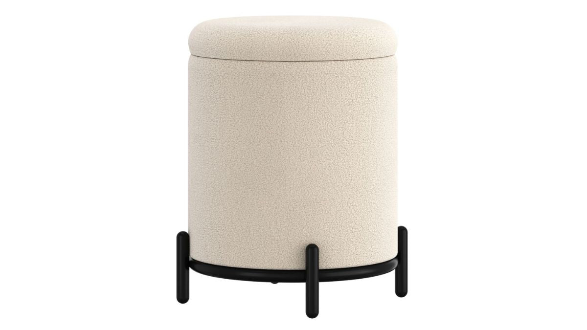 WORLDWIDE HOME FURNISHINGS CASTOR STORAGE OTTOMAN