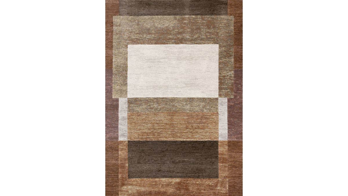 Aurora Multi Distressed Layered Rectangles Rug