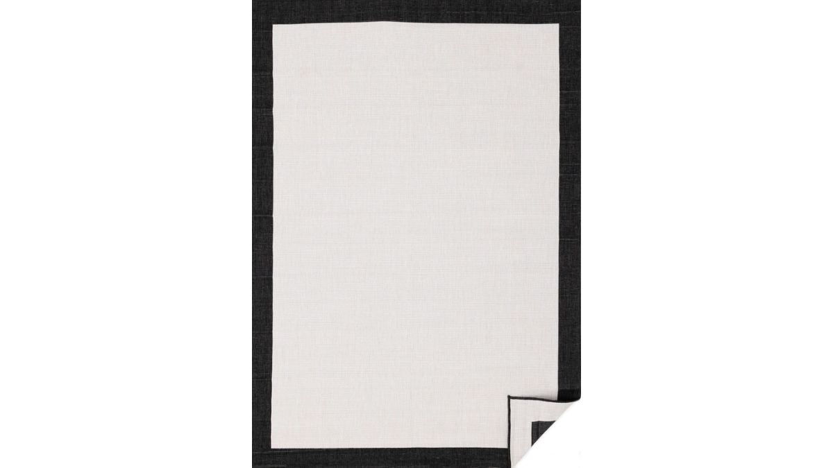 Bristol Reversible Cream Black Border Rug
