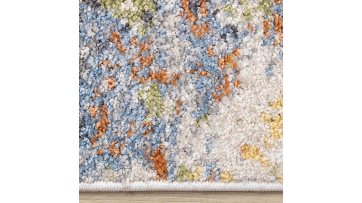 Emory Taupe White Brown Elegant Medallion Rug