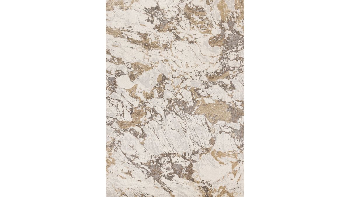 Mae White Grey Beige Marble Design Rug