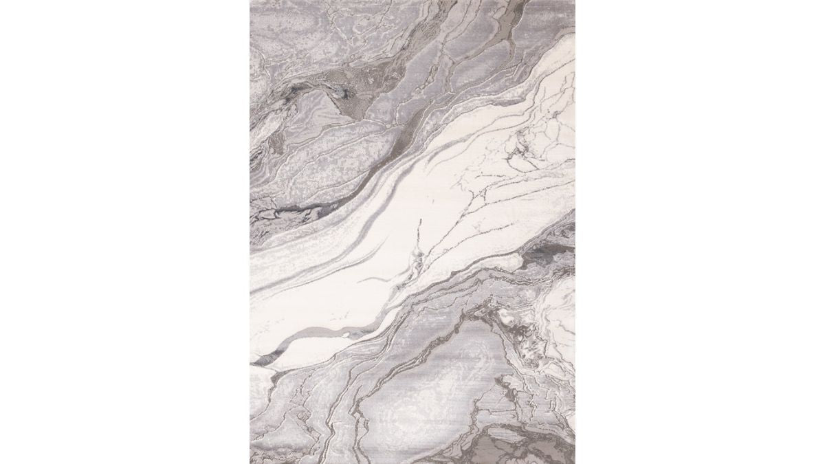 Emory Grey White Marble Design Rug