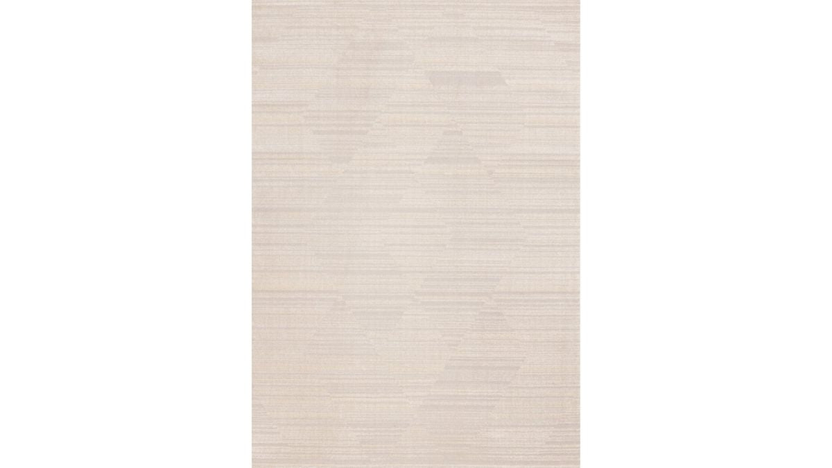 Ellington Beige Subtle Diamond Pattern Rug, 5'3" x 7'7"