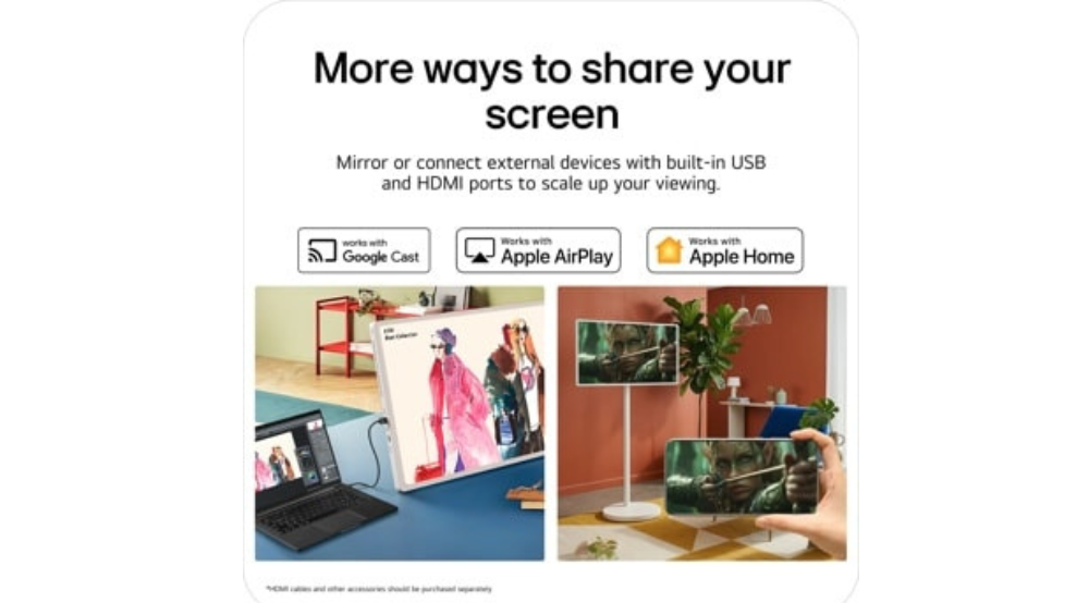 32" LG StanbyME 2 Max LX6 Movable Screen (32LX6BWGA)-2026