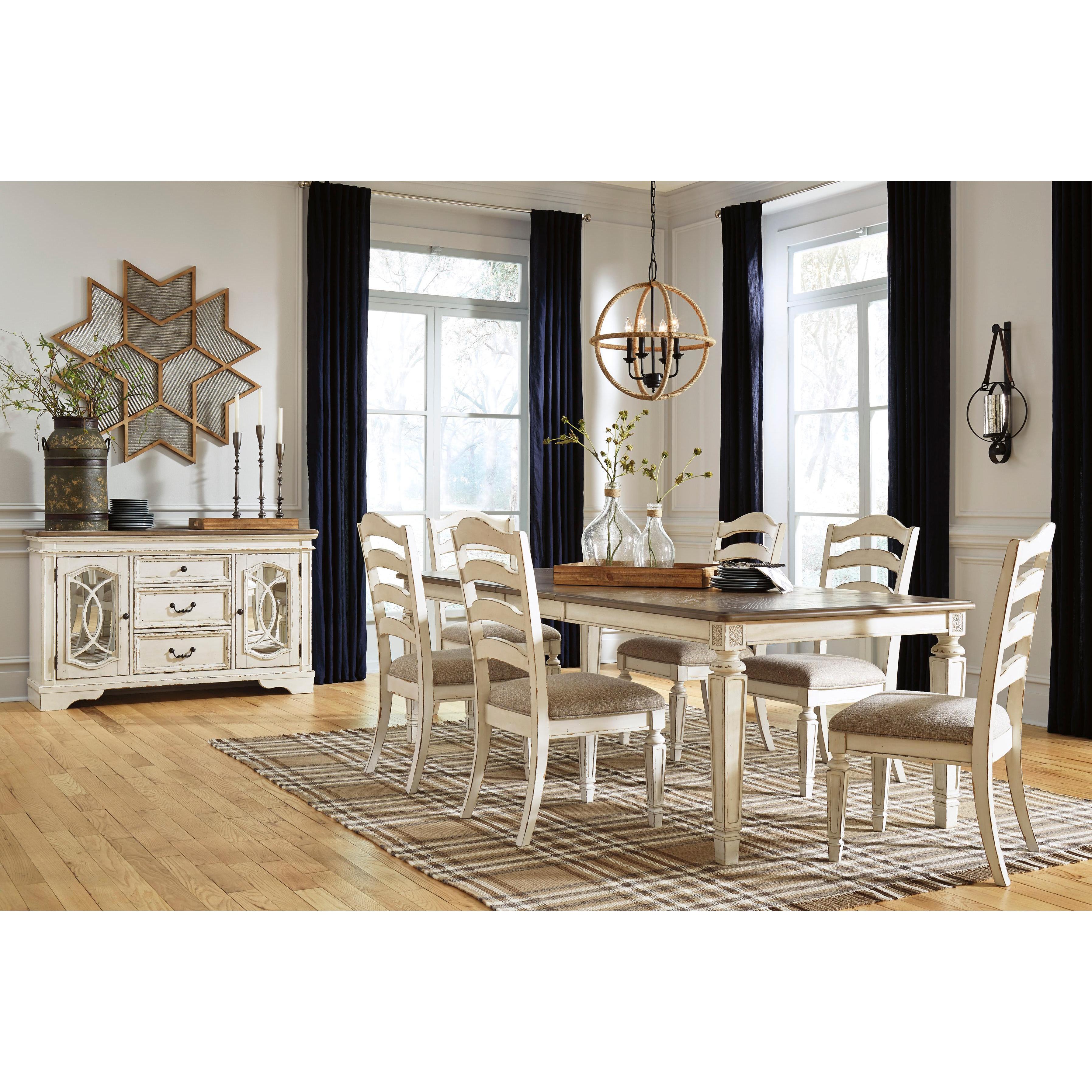 Signature Design by Ashley Realyn D743D4 7 pc Dining Set IMAGE 1