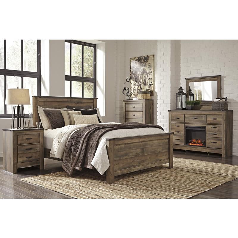 Signature Design by Ashley Trinell B446-54 Queen Panel Footboard IMAGE 3