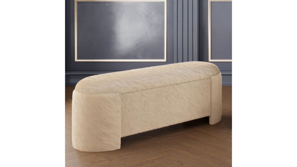 WORLDWIDE HOME FURNISHINGS SELENE STORAGE OTTOMAN