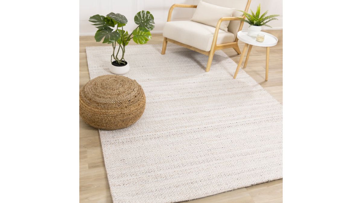 Aspen Beige Cream Rhombus Pattern Woven Rug