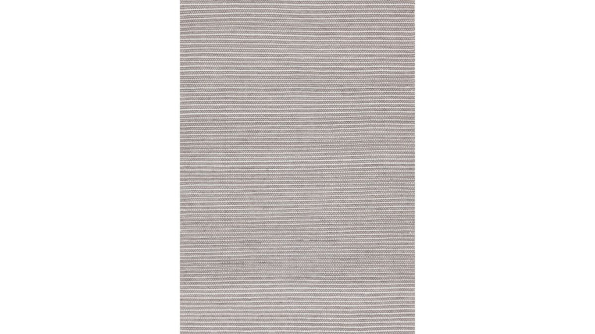 Aspen White Taupe Black Stripe Pattern Woven Rug