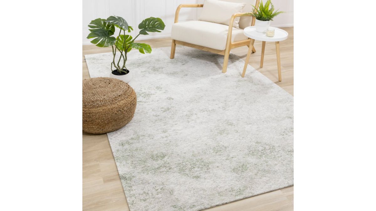 Cathedral Green Grey Cream Marble Rug
