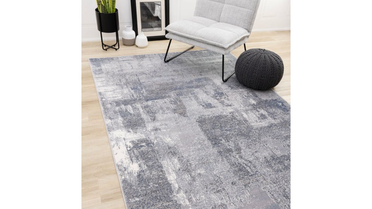 Emory Grey White Distressed Rug