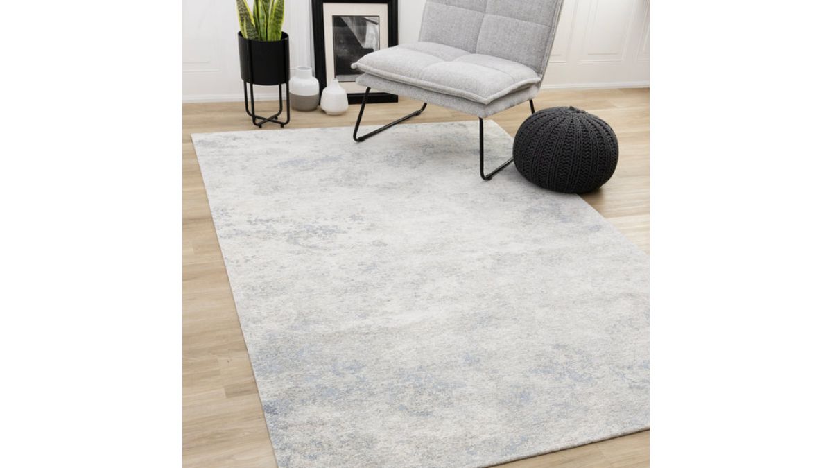 Cathedral Cream Blue Grey Marble Rug