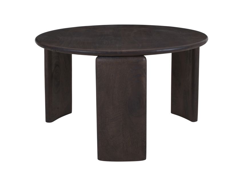 Cabot Round Coffee Table in Mocha