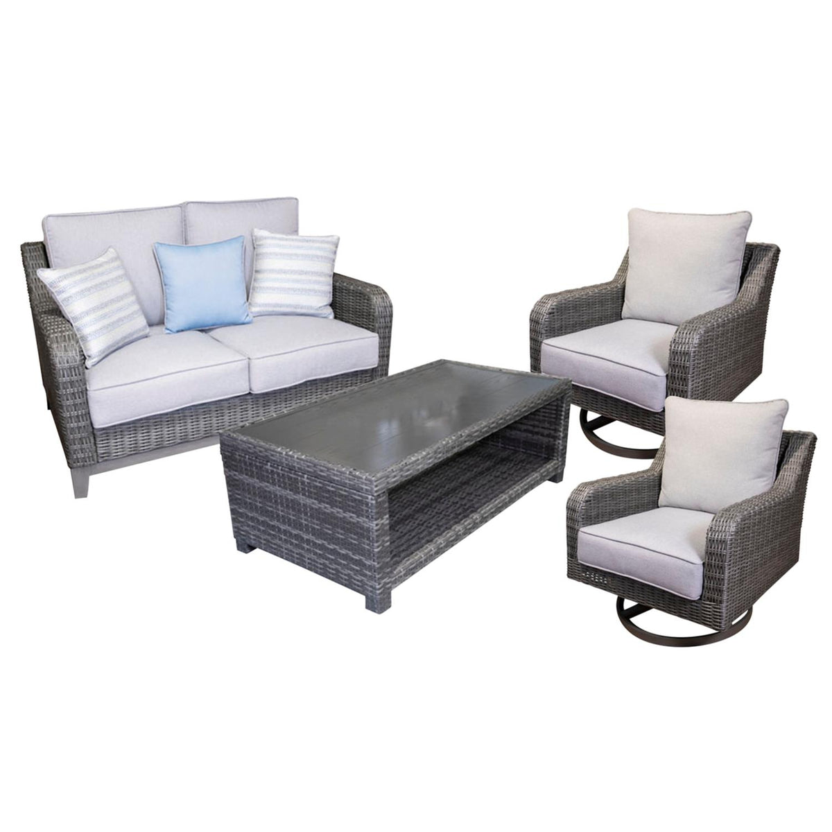 Signature Design by Ashley Elite Park P518P1 4-piece Outdoor Seating Set IMAGE 1