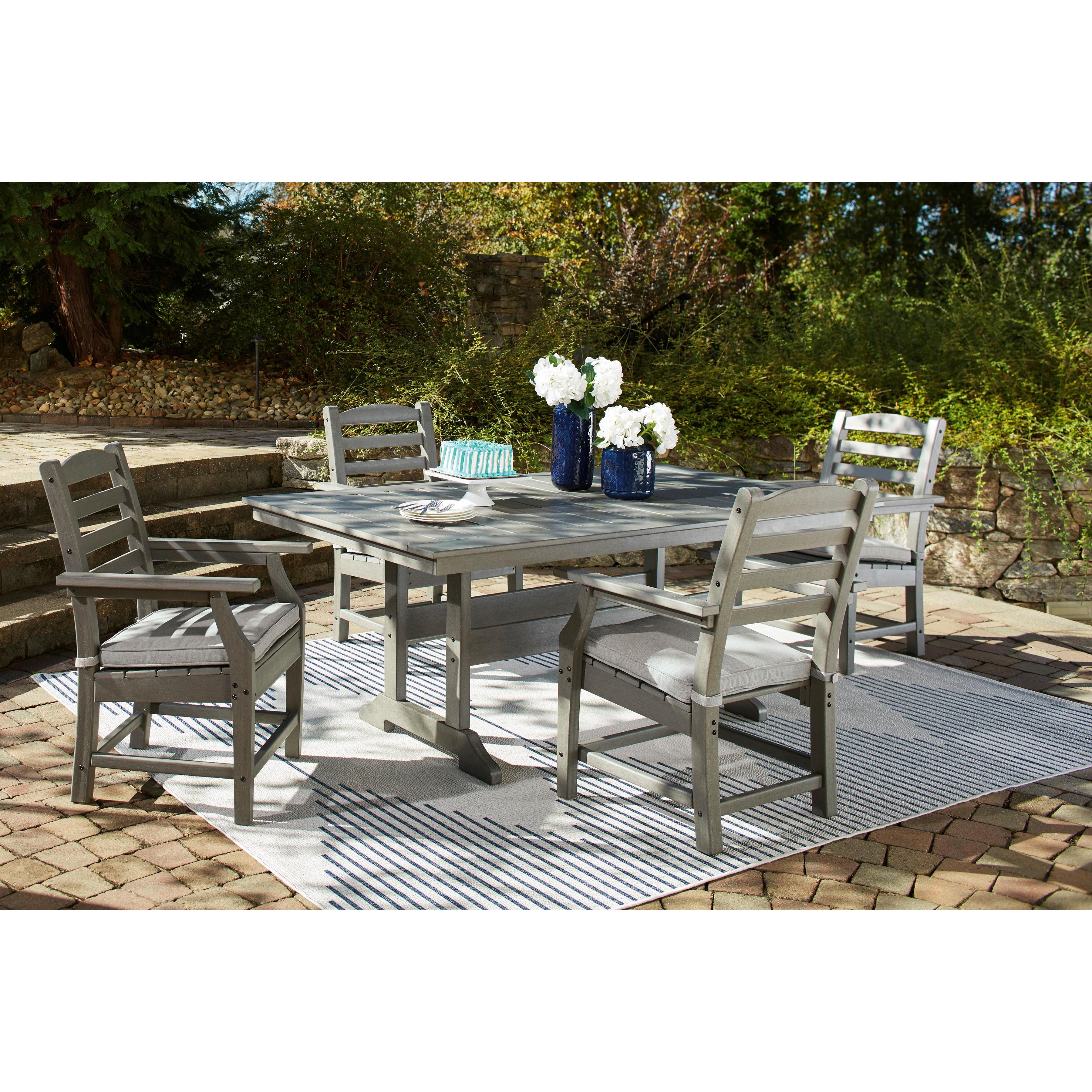 Signature Design by Ashley Visola P802P4 5 pc Outdoor Dining Set IMAGE 1