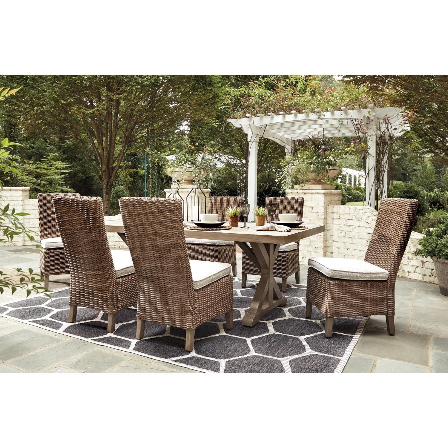 Signature Design by Ashley Beachcroft P791P1 7-piece Outdoor Dining Set IMAGE 2