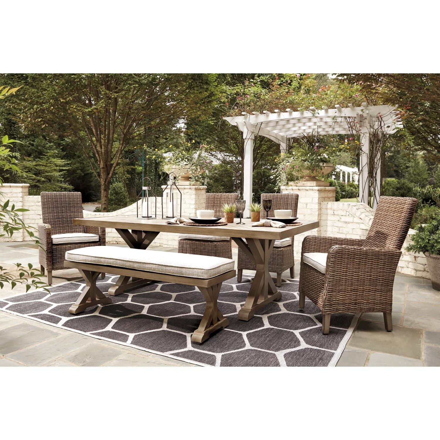 Signature Design by Ashley Beachcroft P791P4 7-piece Outdoor Dining Set IMAGE 1