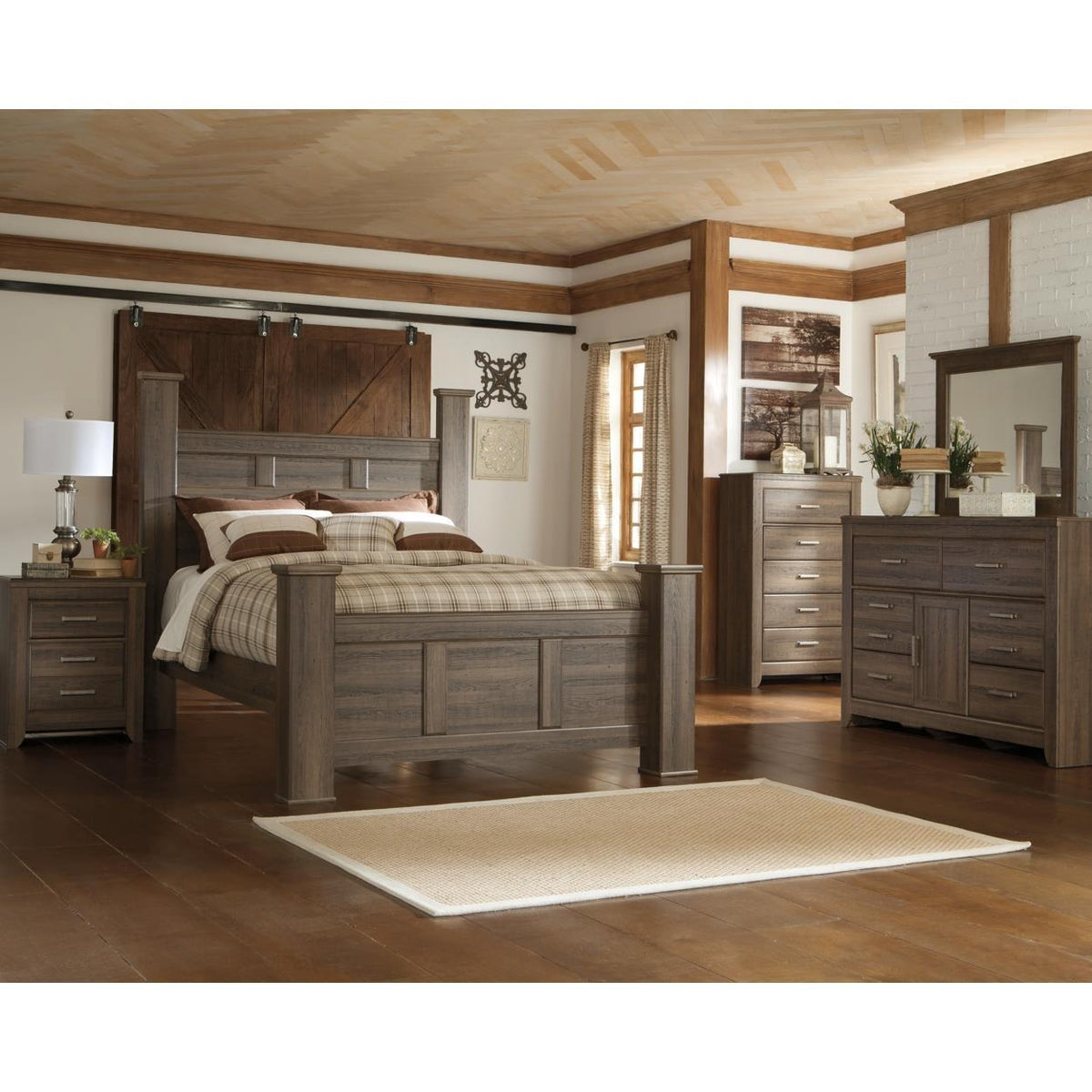 Signature Design by Ashley Juararo B251B26 8 pc Queen Poster Bedroom Set IMAGE 1
