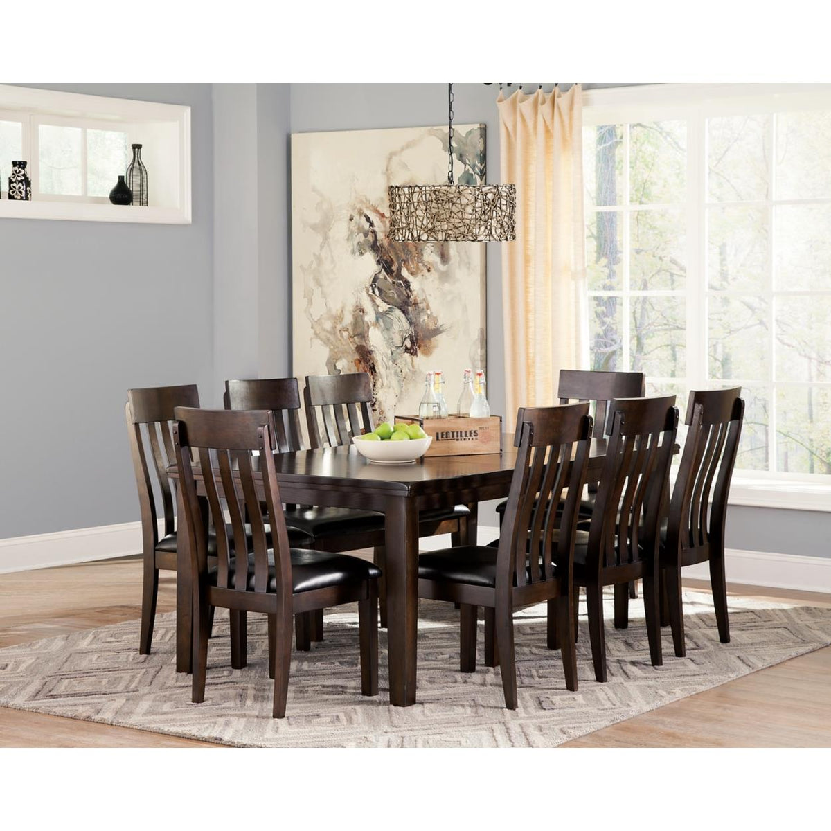 Signature Design by Ashley Haddigan D596D4 9 pc Dining Set IMAGE 2