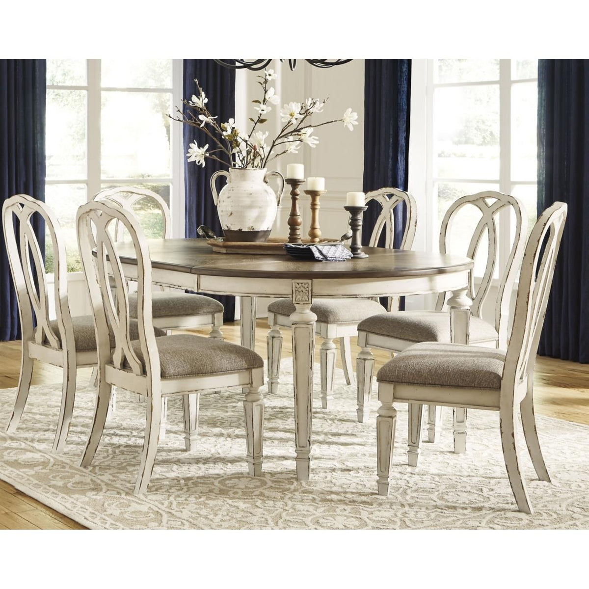Signature Design by Ashley Realyn D743D13 7 pc Dining Set IMAGE 2