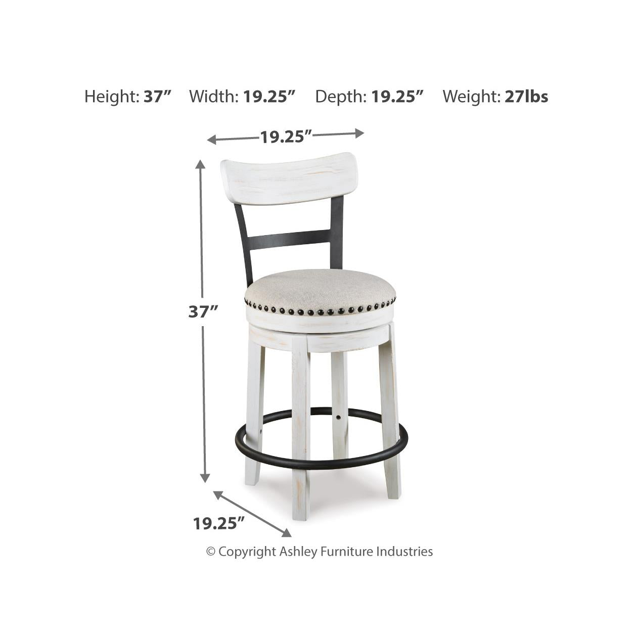 Signature Design by Ashley Valebeck D546D13 3 pc Counter Height Dining Set IMAGE 6