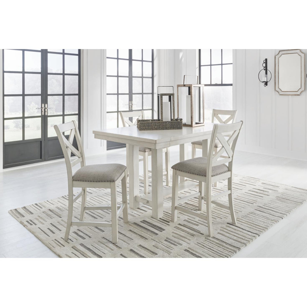 Signature Design by Ashley Robbinsdale D642D1 5 pc Counter Height Dining Set IMAGE 1