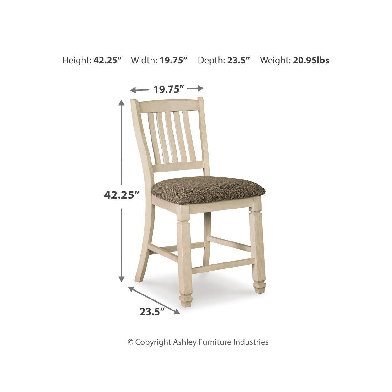Signature Design by Ashley Bolanburg D647D21 6 pc Counter Height Dining Set IMAGE 18