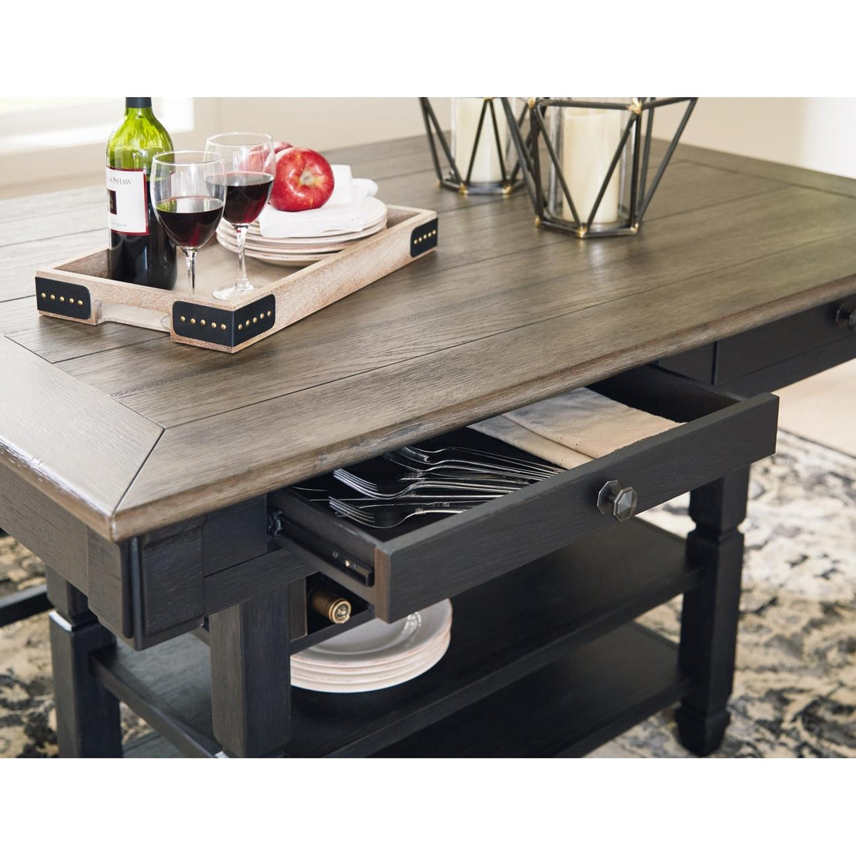 Signature Design by Ashley Tyler Creek D736D14 3 pc Counter Height Dining Set IMAGE 12
