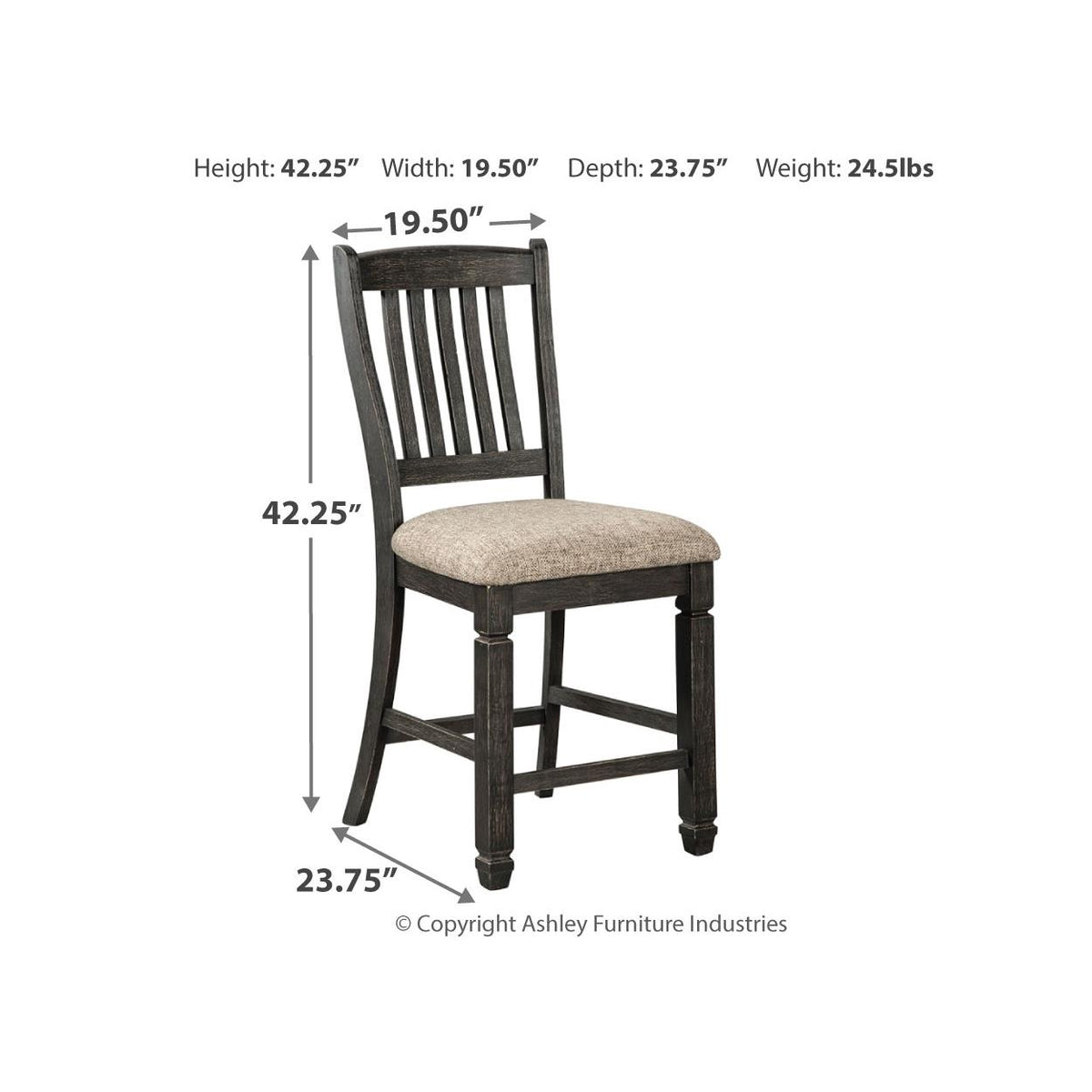 Signature Design by Ashley Tyler Creek D736D14 3 pc Counter Height Dining Set IMAGE 9