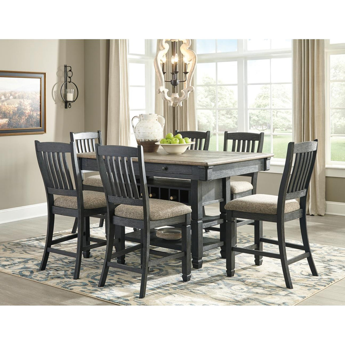 Signature Design by Ashley Tyler Creek D736D5 7 pc Counter Height Dining Set IMAGE 1