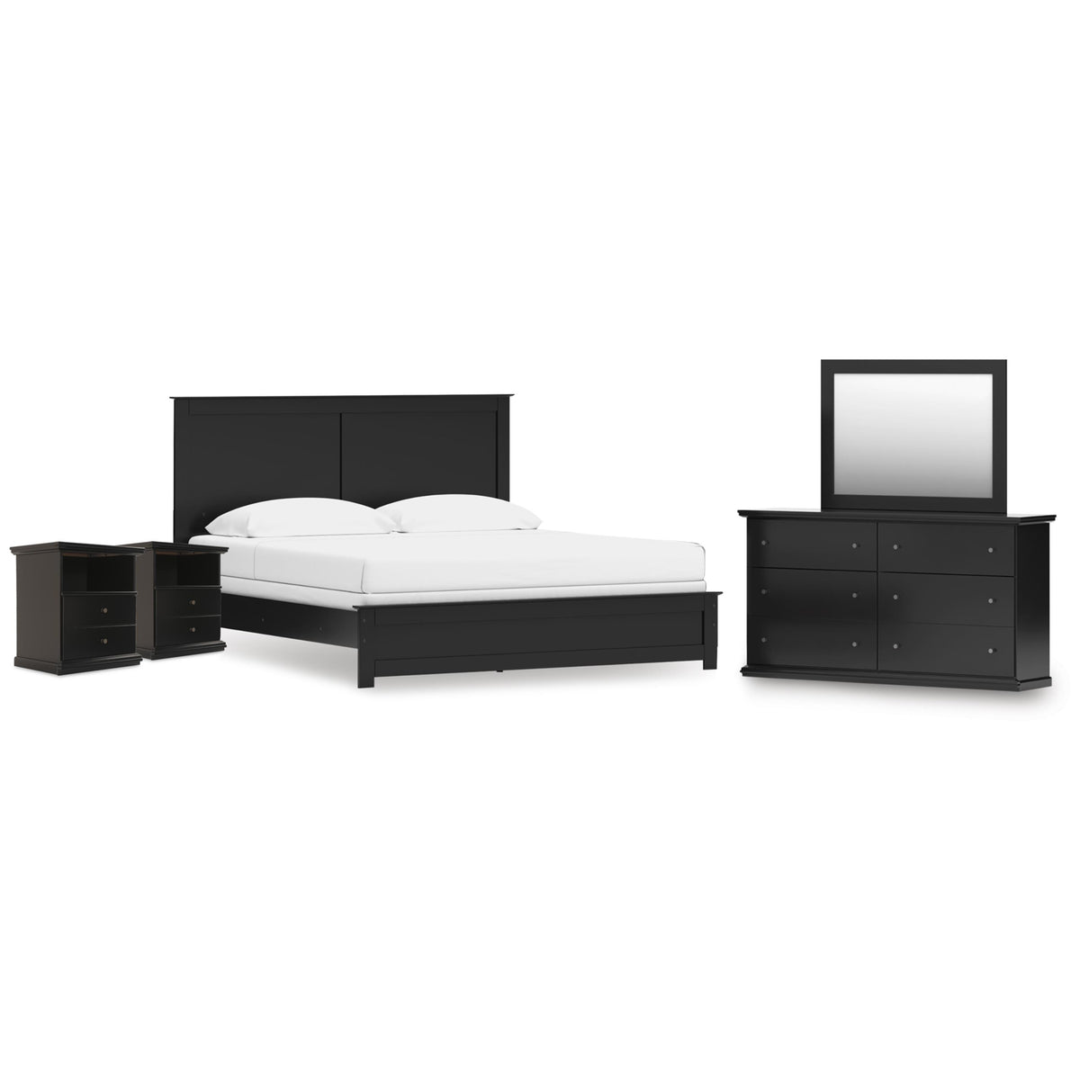 Signature Design by Ashley Maribel B138B70 7 pc King Panel Bedroom Set IMAGE 1