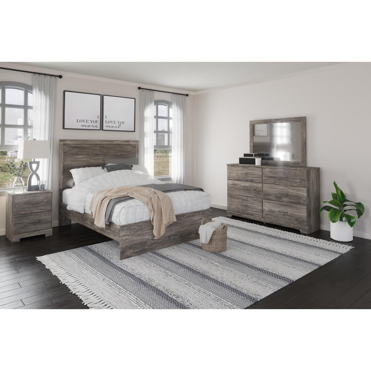 Signature Design by Ashley Ralinksi B2587B9 5 pc Full Panel Bedroom Set IMAGE 1