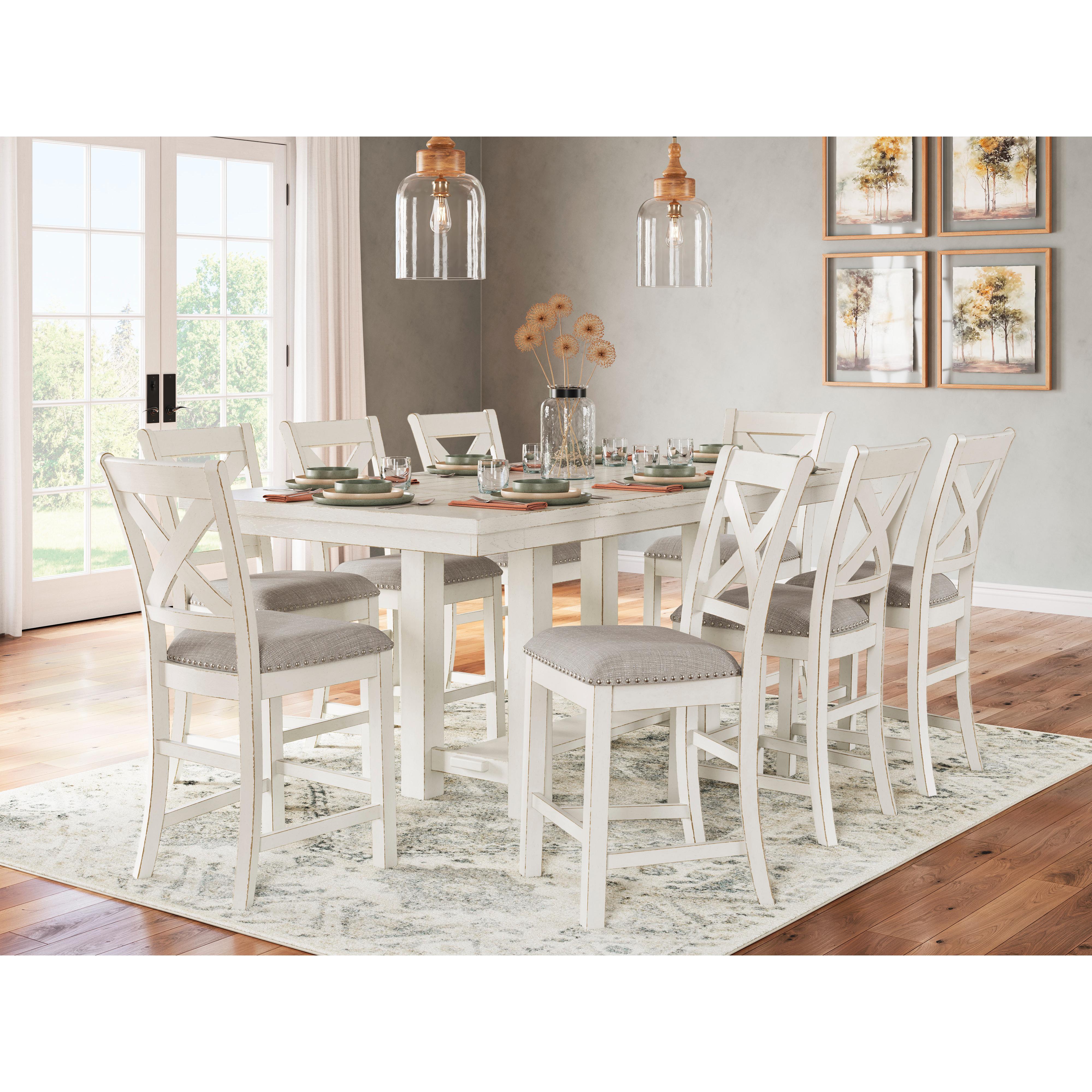 Signature Design by Ashley Robbinsdale D642D9 9 pc Counter Height Dining Set IMAGE 1