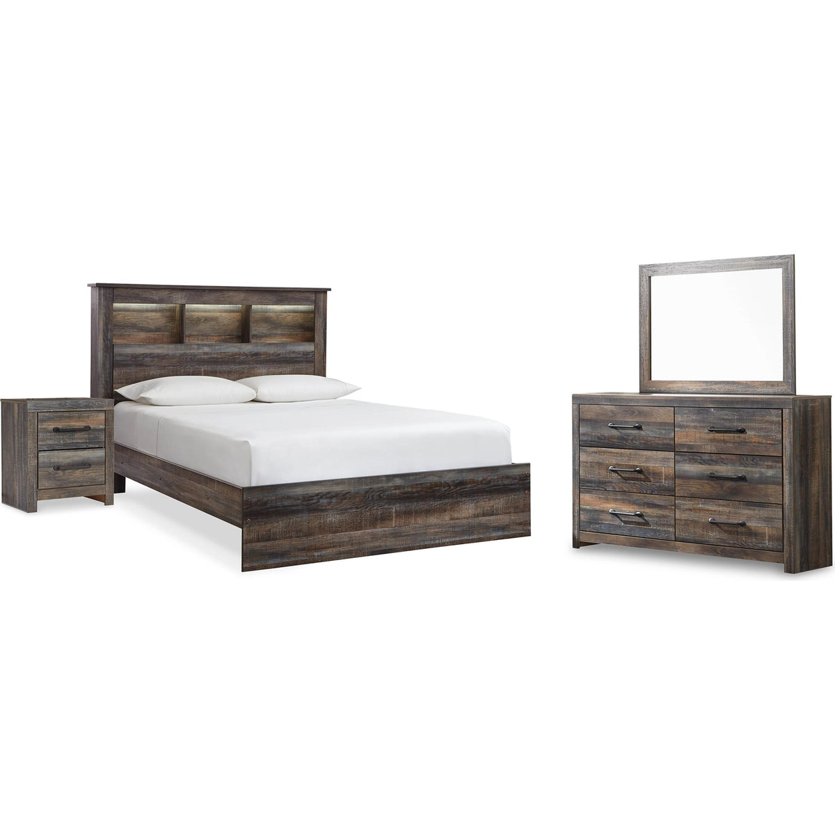 Signature Design by Ashley Drystan B211B95 6 pc Queen Bookcase Bedroom Set IMAGE 1
