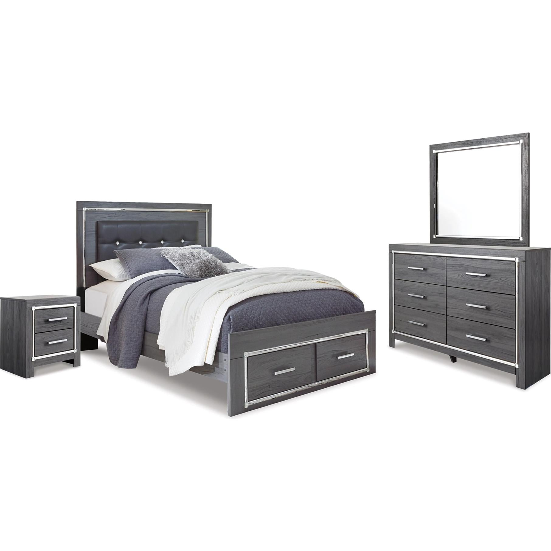 Signature Design by Ashley Lodanna B214B16 6 pc Queen Panel Bedroom Set IMAGE 1