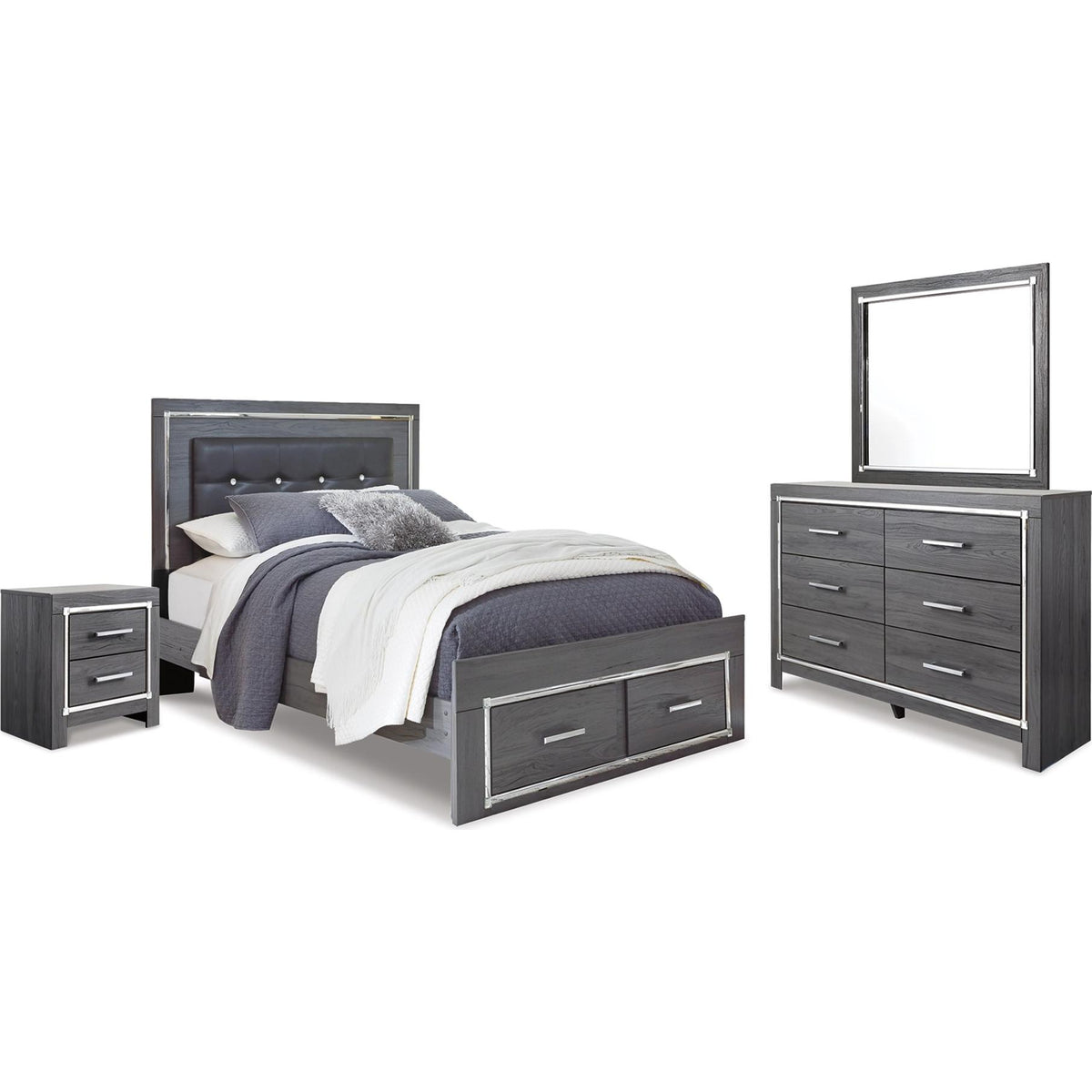 Signature Design by Ashley Lodanna B214B16 6 pc Queen Panel Bedroom Set IMAGE 1