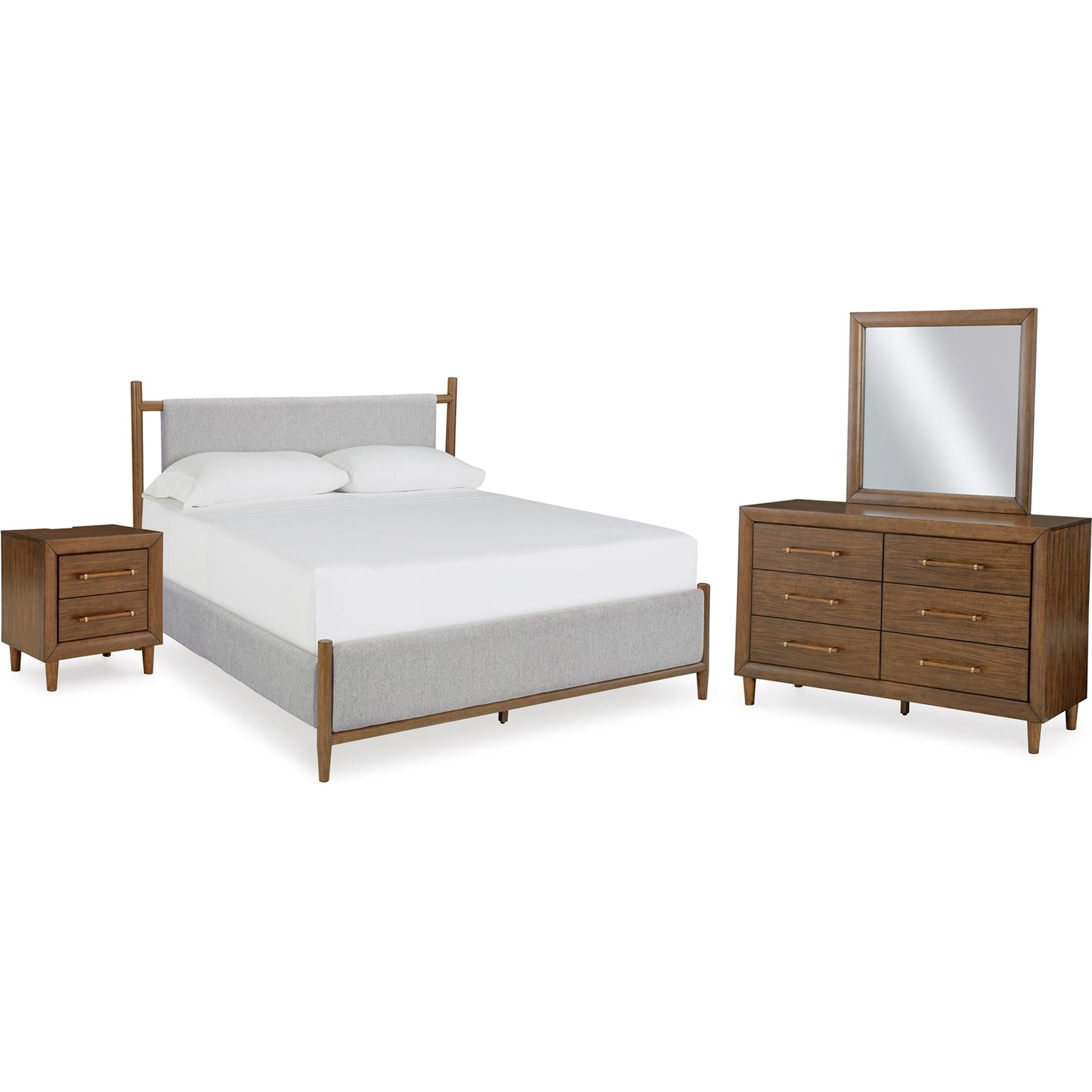 Signature Design by Ashley Lyncott B615B12 6 pc Queen Upholstered Panel Bedroom Set IMAGE 1