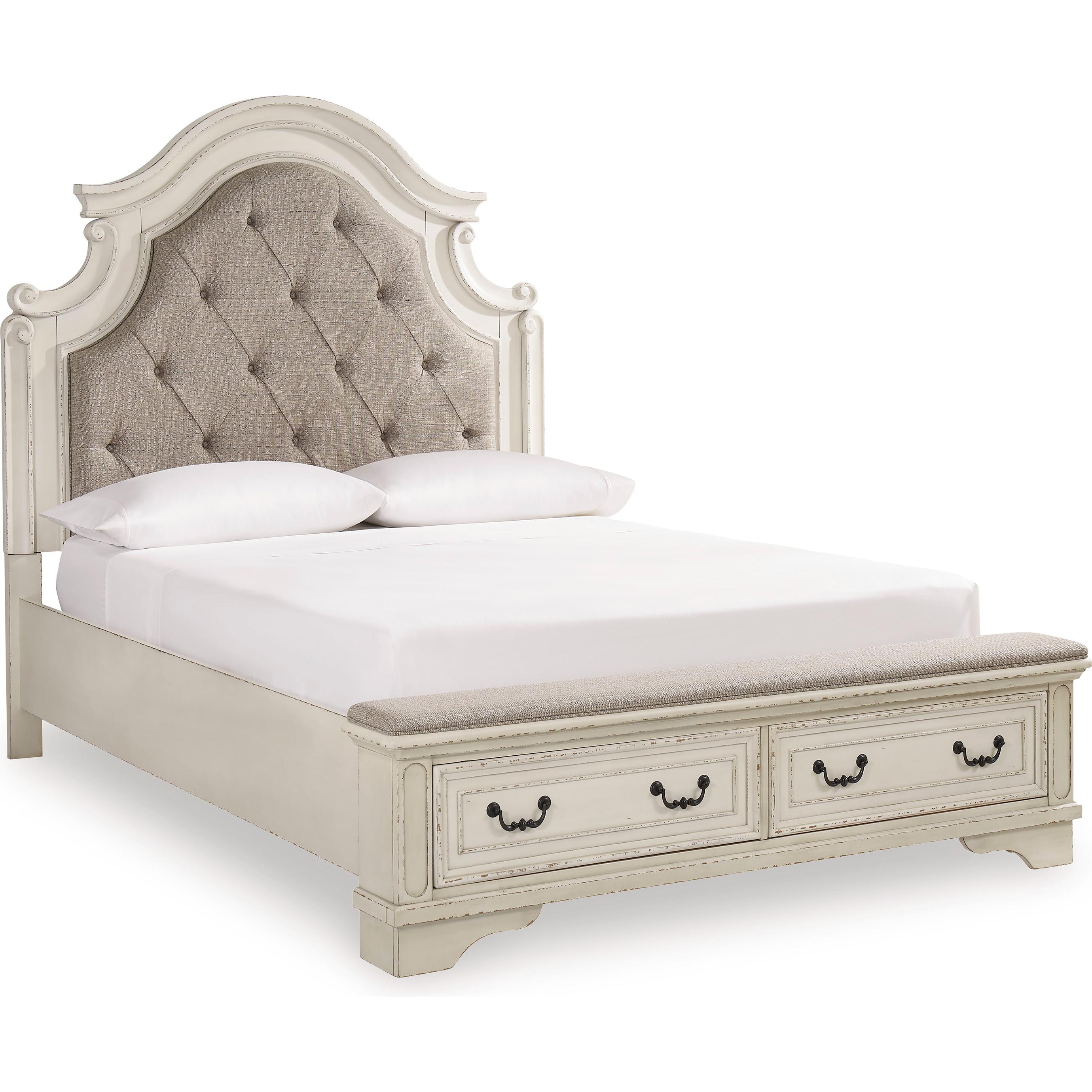 Signature Design by Ashley Realyn B743B30 7 pc Queen Upholstered Panel Bedroom Set IMAGE 2