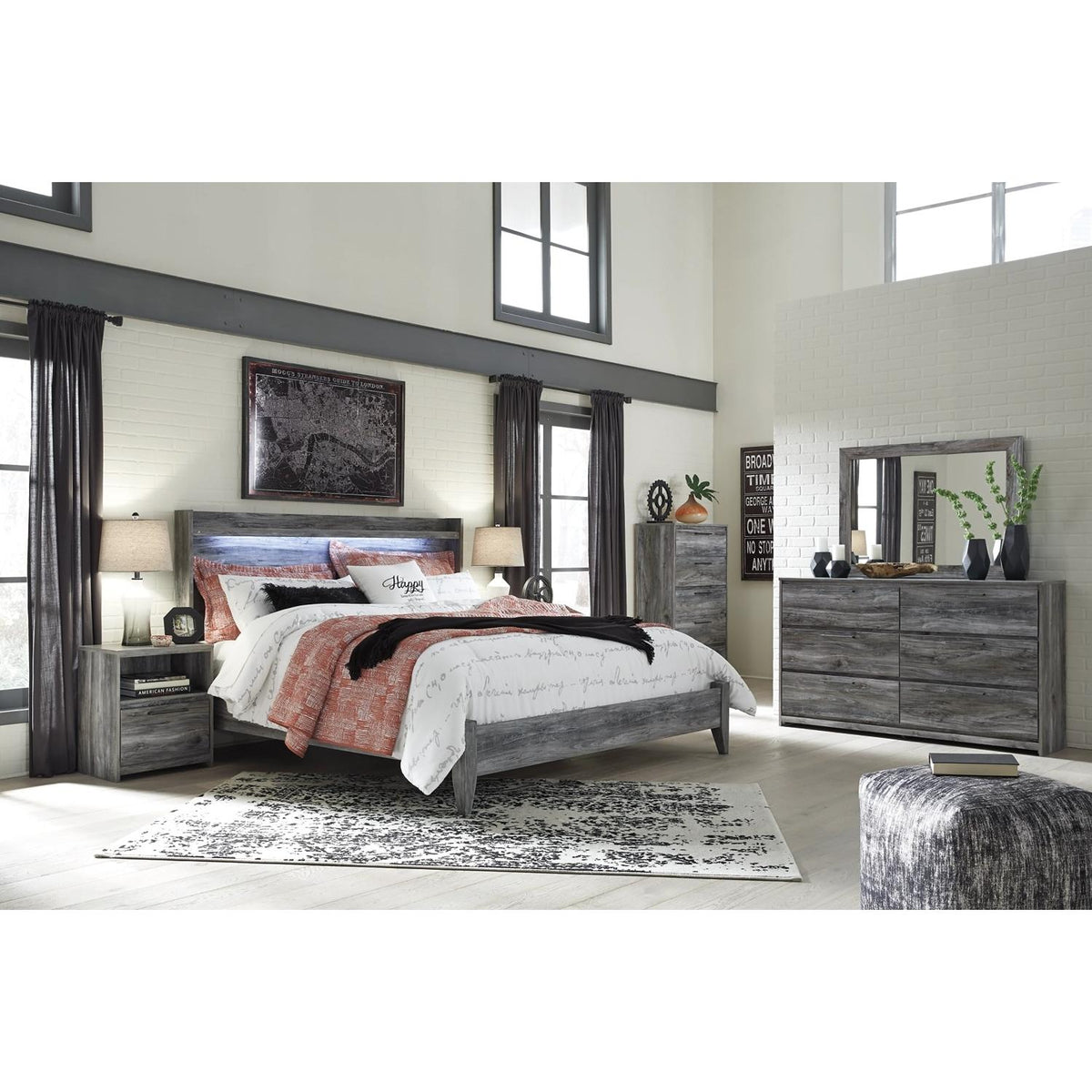 Signature Design by Ashley Baystorm B221B53 8 pc King Panel Bedroom Set IMAGE 1