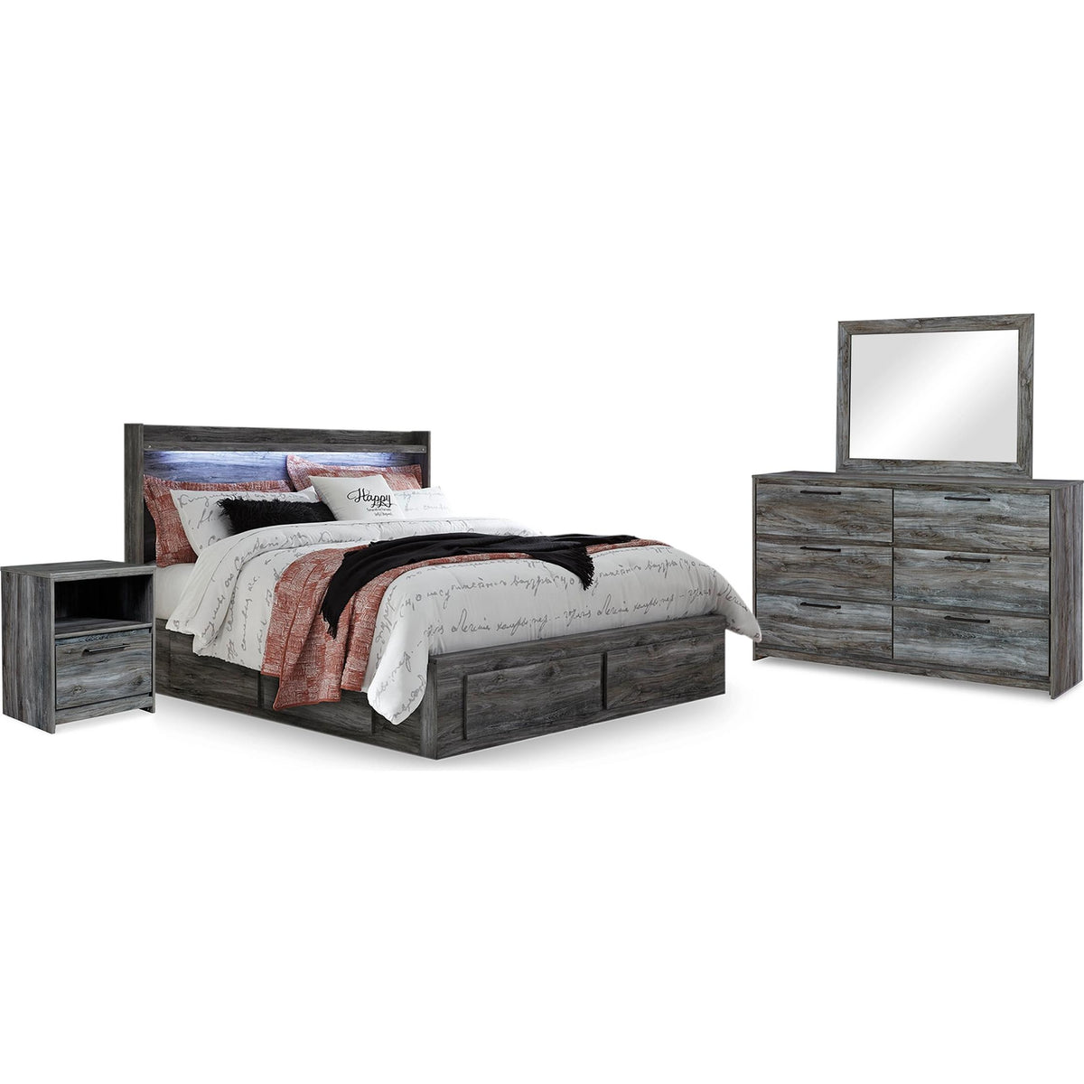 Signature Design by Ashley Baystorm B221B72 7 pc King Panel Bedroom Set IMAGE 1