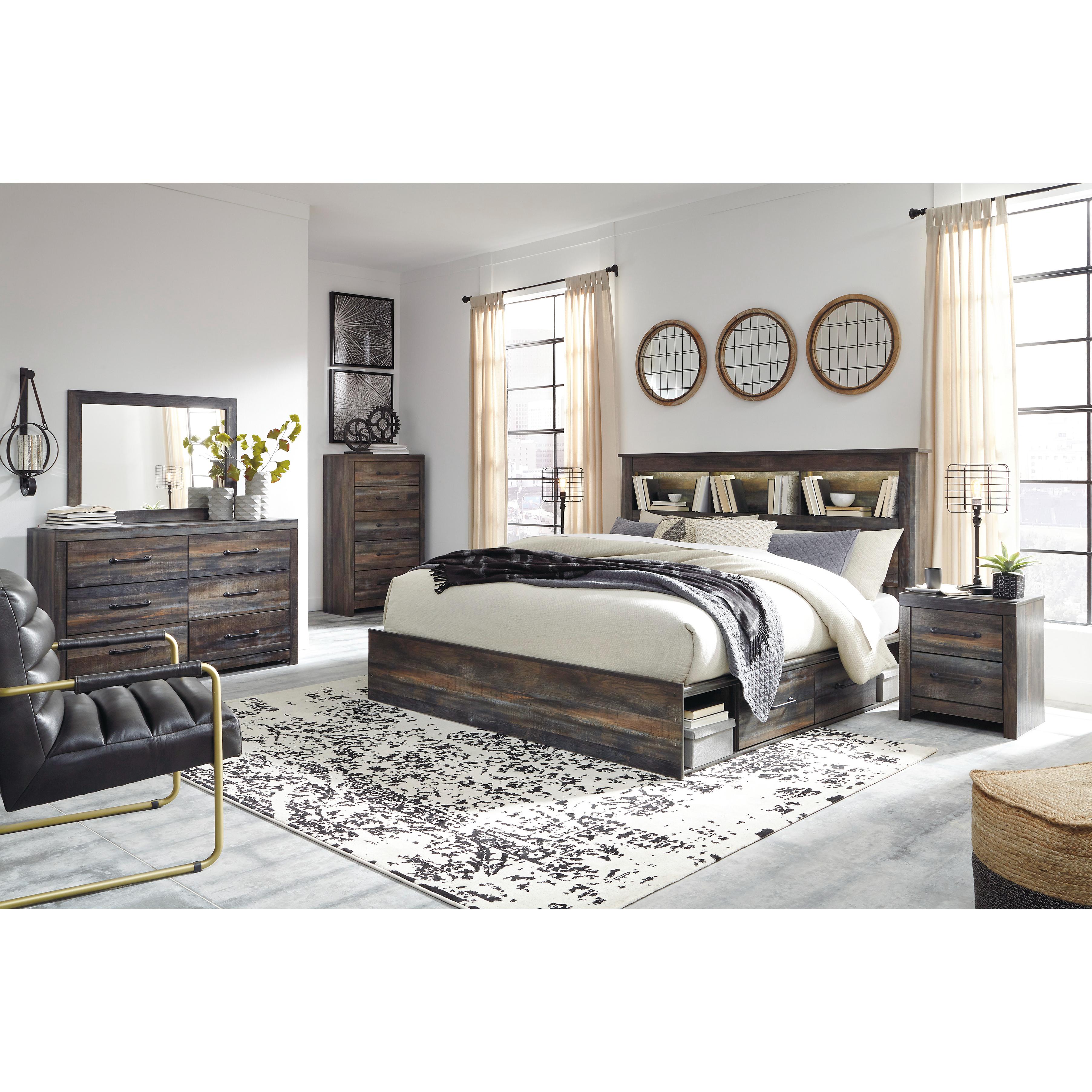 Signature Design by Ashley Drystan B211B80 8 pc King Bookcase Bedroom Set IMAGE 1