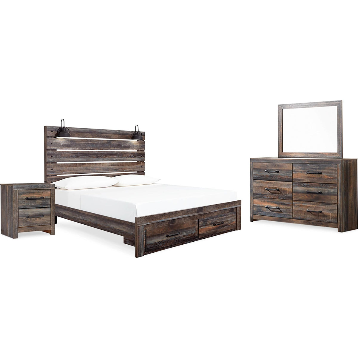 Signature Design by Ashley Drystan B211B67 6 pc King Panel Bedroom Set IMAGE 1