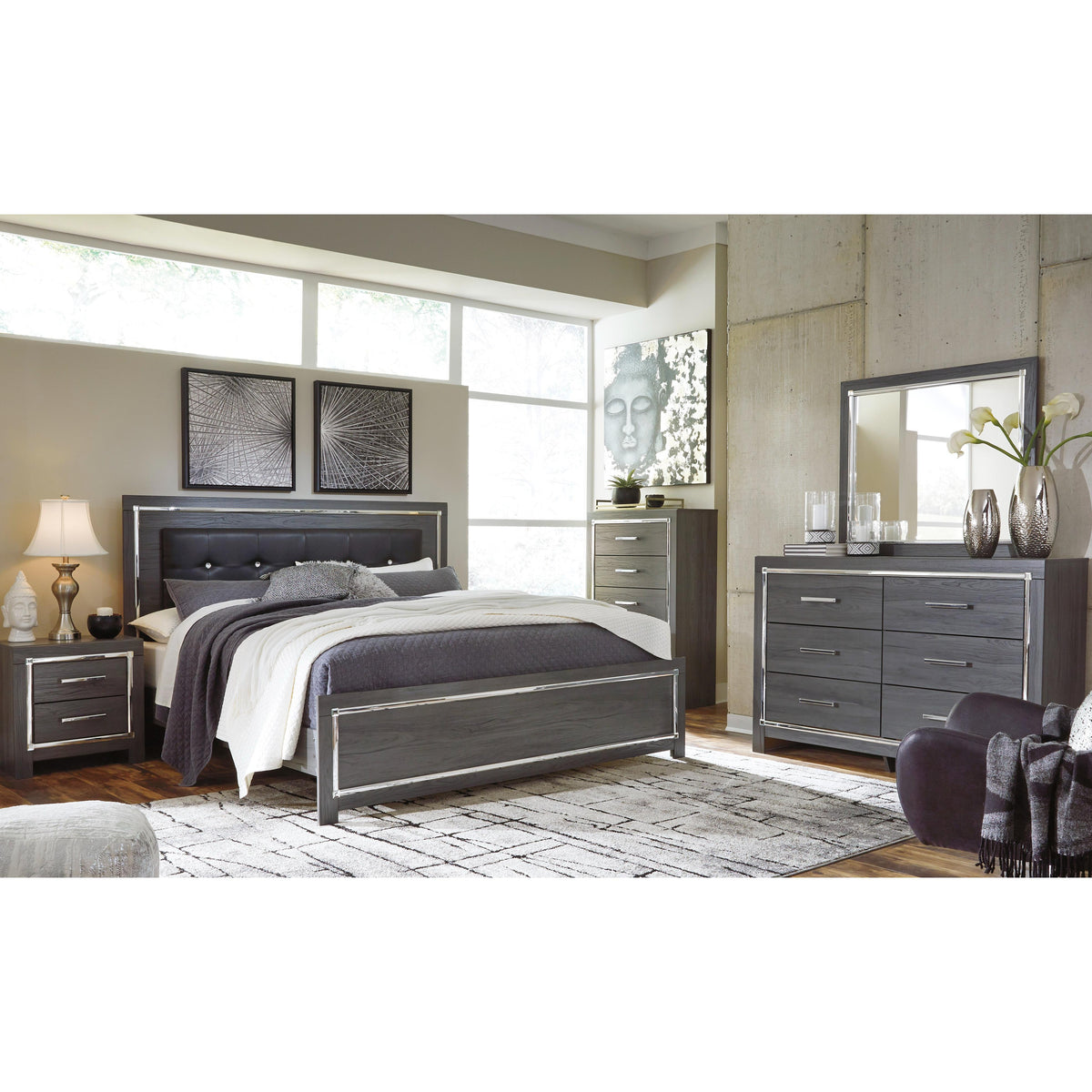 Signature Design by Ashley Lodanna B214B45 8 pc King Panel Bedroom Set IMAGE 1