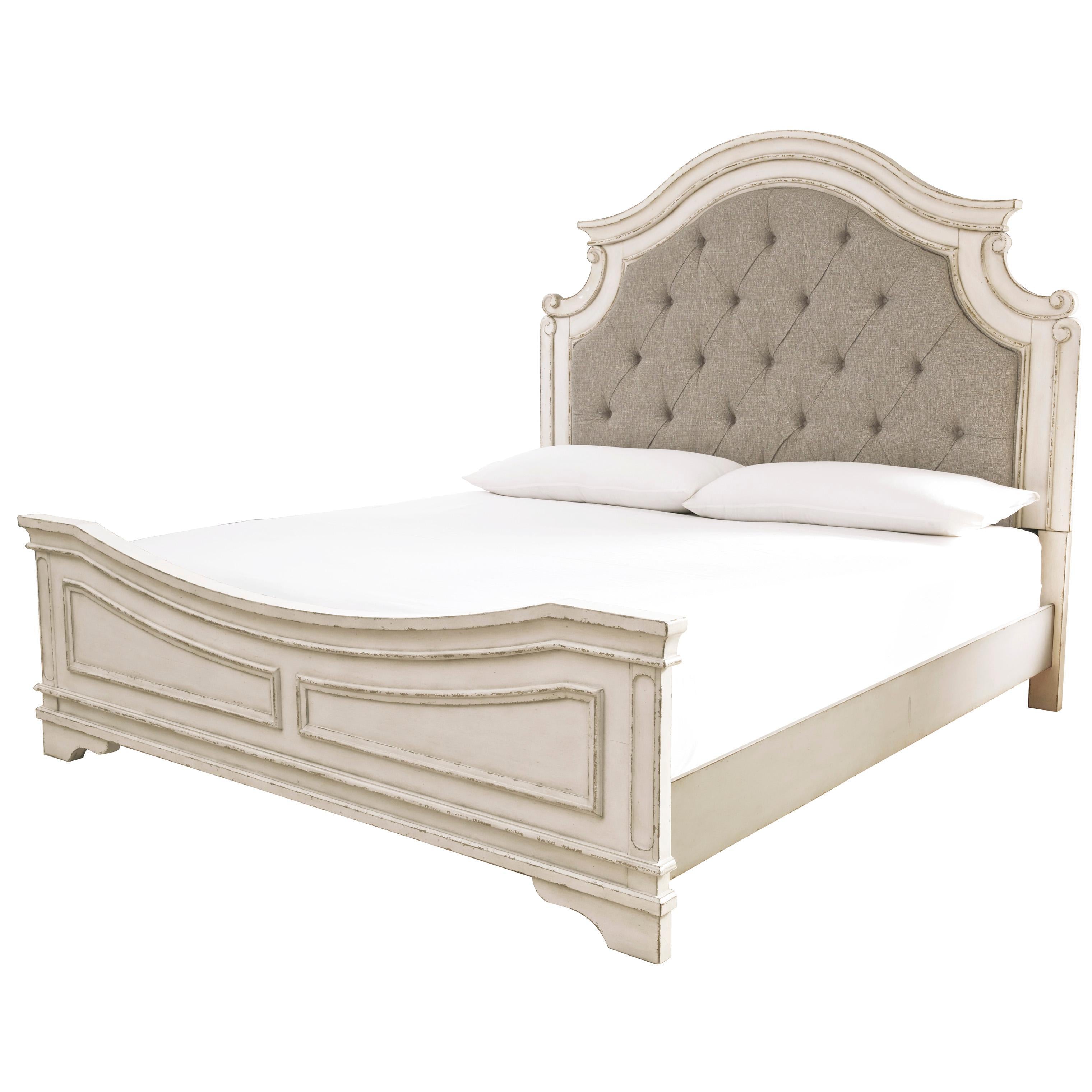 Signature Design by Ashley Realyn B743B68 6 pc King Upholstered Panel Bedroom Set IMAGE 2