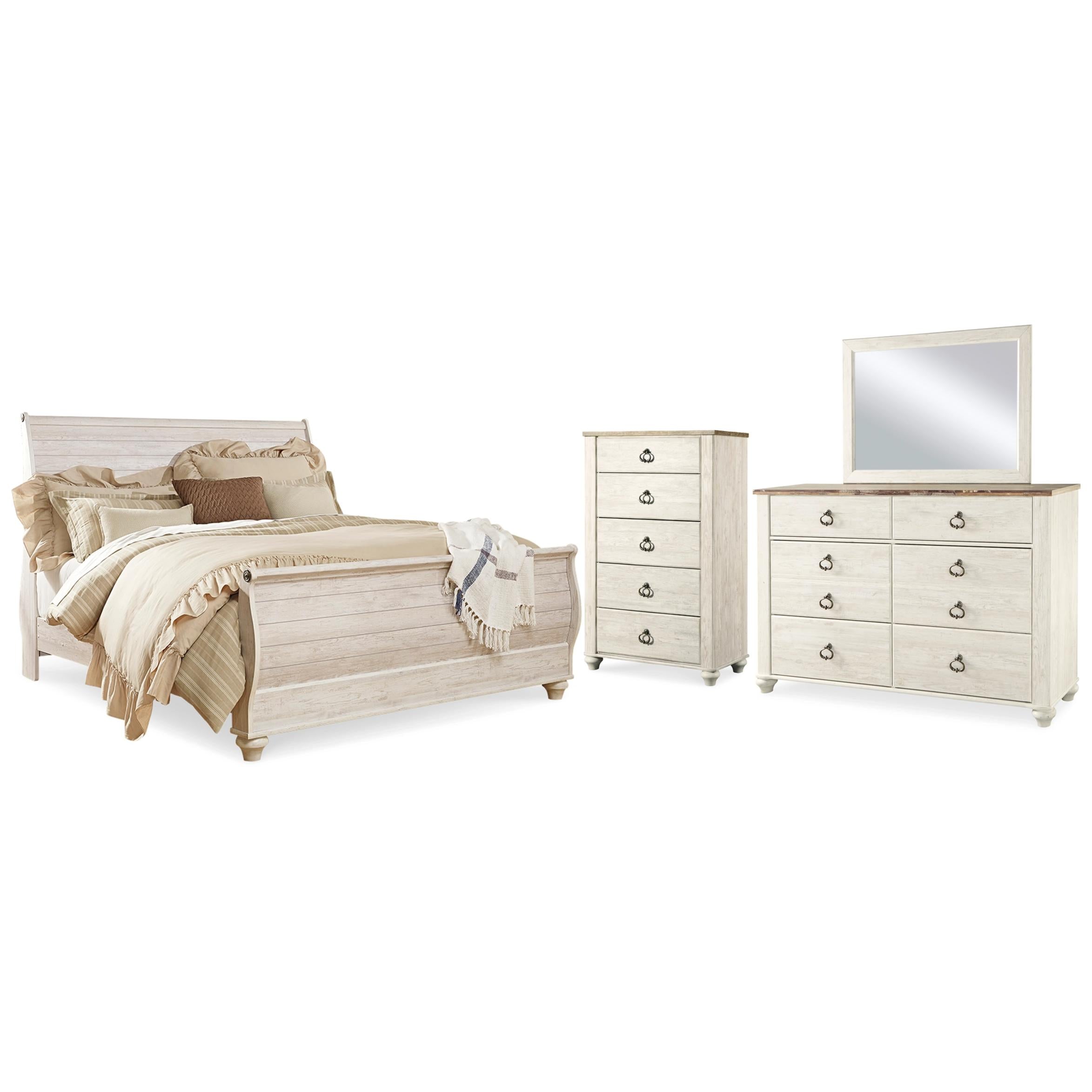 Signature Design by Ashley Willowton B267B42 6 pc King Sleigh Bedroom Set IMAGE 1
