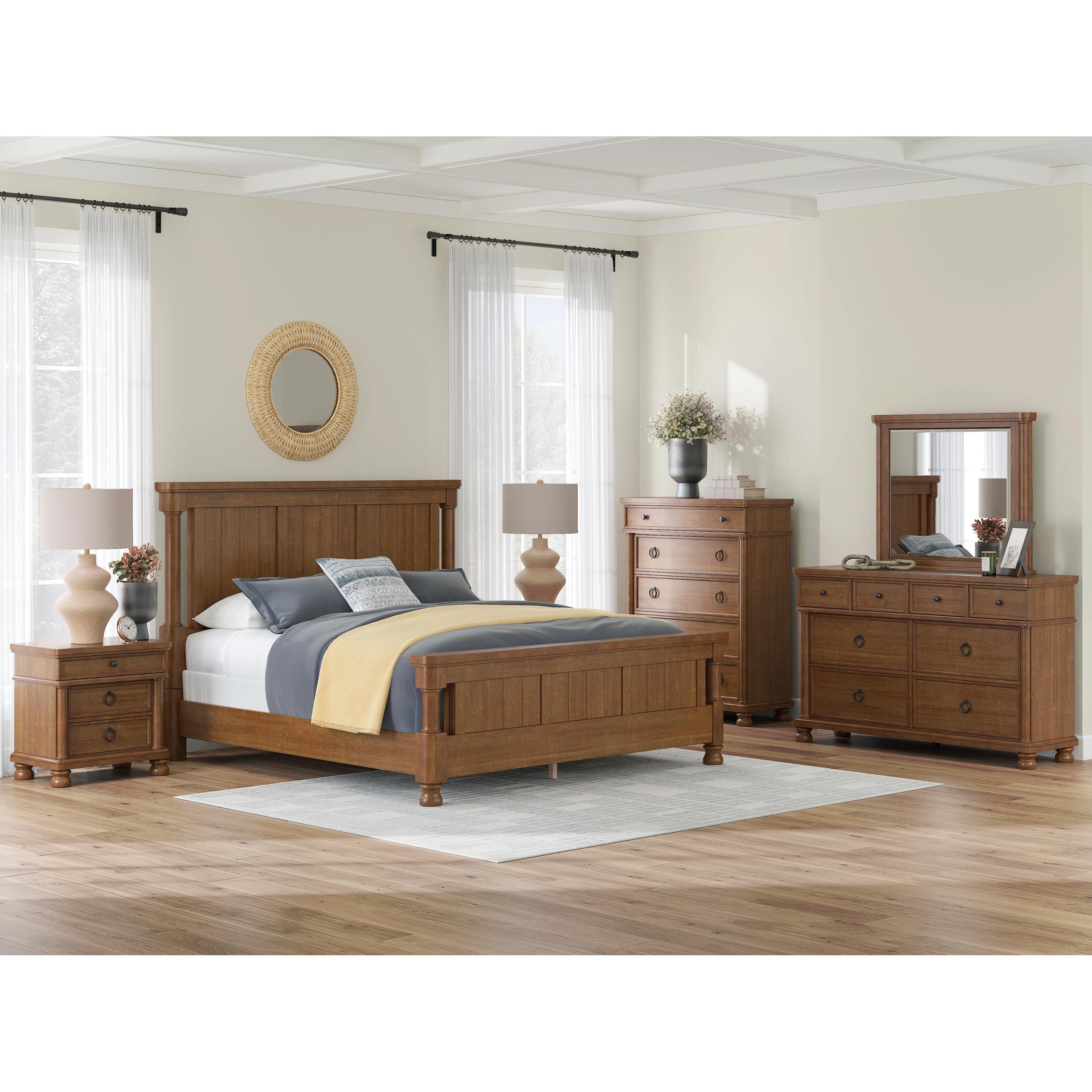 Signature Design by Ashley Rowlenstown PCB824 8 pc King Poster Bedroom Set IMAGE 1